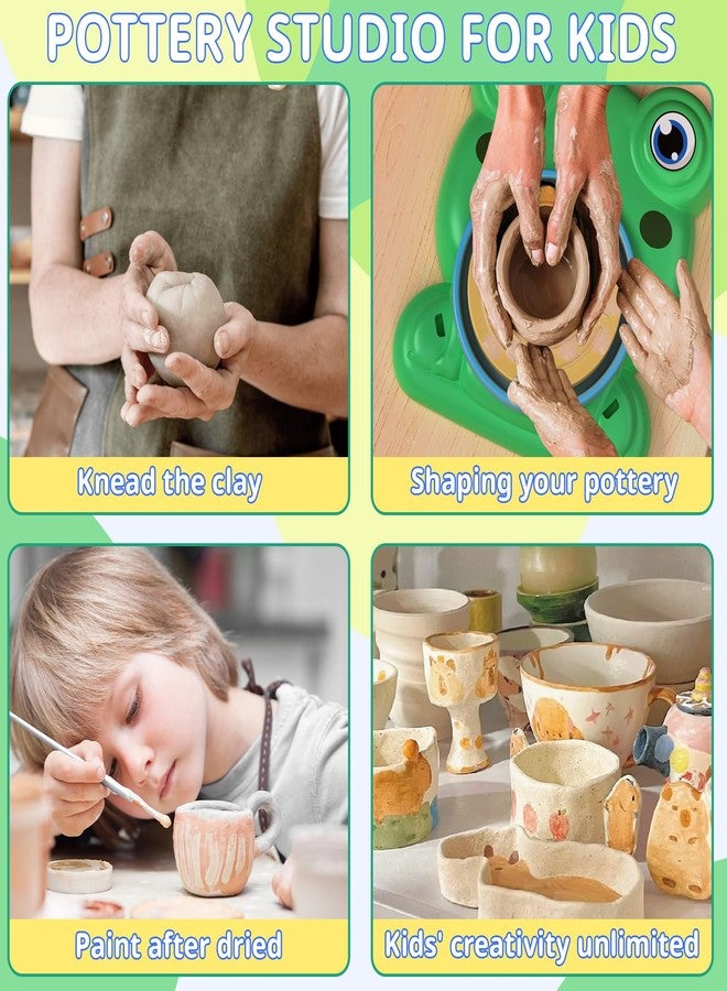 Aujazyble Pottery Wheel for Kids - Complete Pottery Painting Kit Arts and Crafts for Kids Ages 8-12 with 3 Pack Air Dry Clay Art Supplies Toys for Girls Boy Birthday Gift for 6 7 8 9 10 11 12+ - Image 5